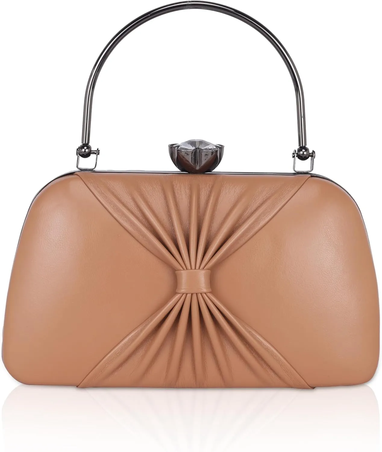 Women's Knot Design Evening Frame Clutch, Purse, Bridal Wedding Clutch Bag, Handbags Purses, Party Clutches