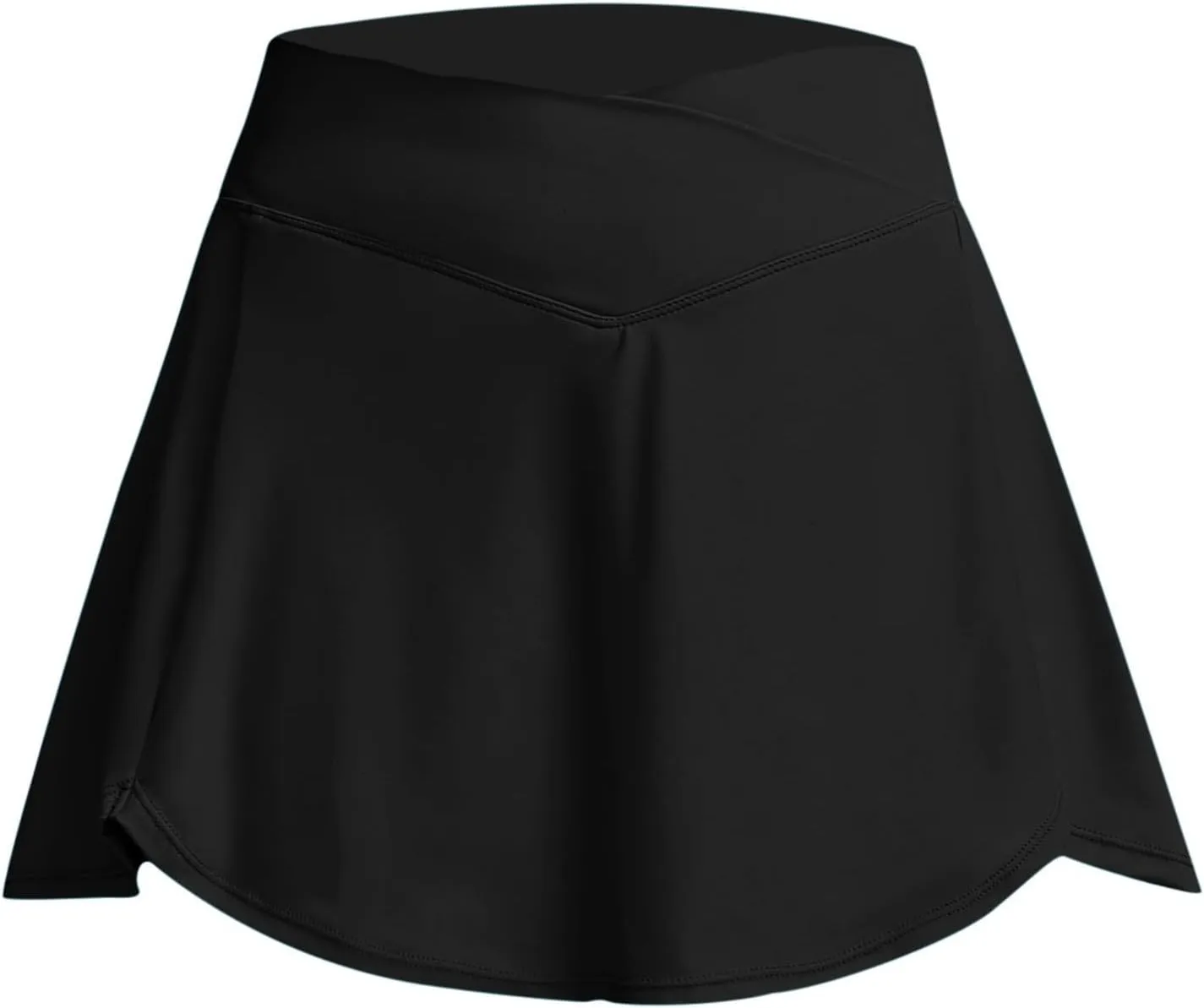 Womens Liner Swim Skirt V Cut Swim Bottoms Athletic A Line Waistband Skort High Waist Bikini Bottom Casual Swimsuits