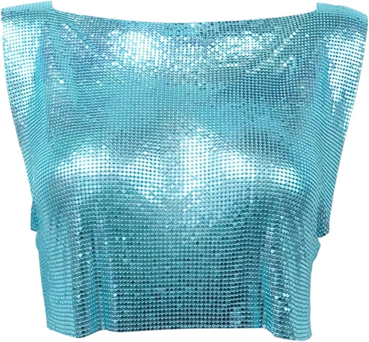 Women's Sequin Rhinestone Y2K Tank Tops Sparkle Shiny Party Club Sleeveless Casual Shirts Sparkly Cropped Spring 2025