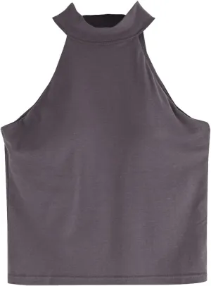 Women's Sleeveless Camisole Tank Tops High Neck Slim Fitted Blouse Summer Casual Tops Business Casual Tops for Ladies