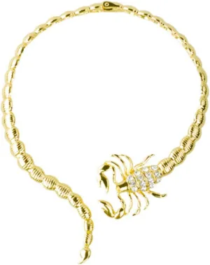 Women's Statement Crystal Scorpion Choker Necklace Chunky Alloy Rhinestone Party Collar Bib Necklace Scorpio Jewelry