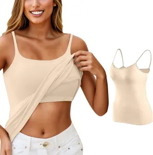 Womens Tank Tops with Built in Bra 2025 Padded Camisole Yoga Bra Tanks Tops No Underwire Workout Tops Undershirt