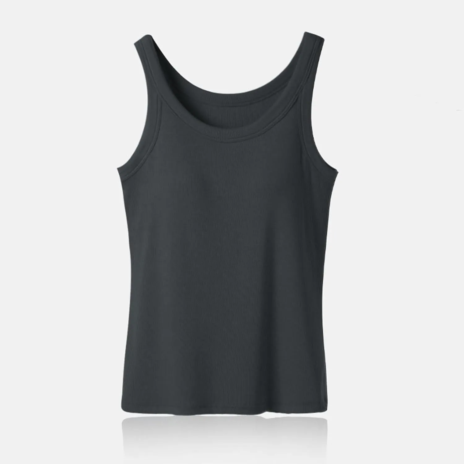 Womens Tops, Summer Sleeveless Lingerie Plus Size Basic Padded Tank Top with Built in Bra Spaghetti Strap Cami Tops