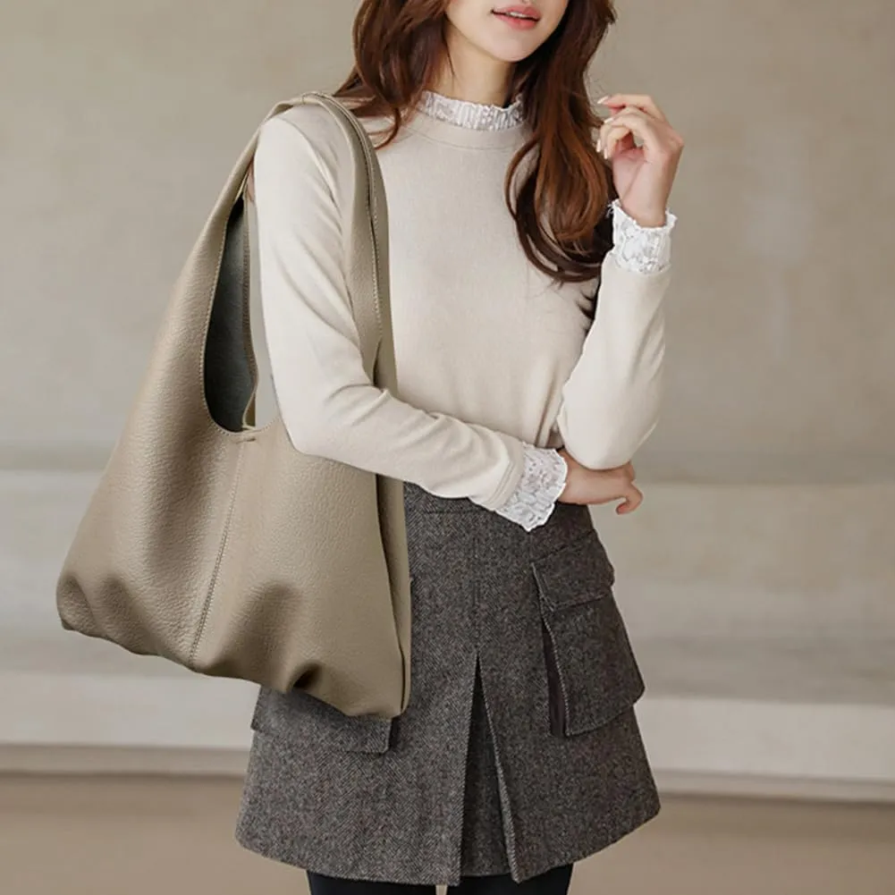 Work Tote Bag Soft Leather Purses for Women's Shoulder Handbags Come with a Zipper Pouch Hobo Bags Vegan Purse