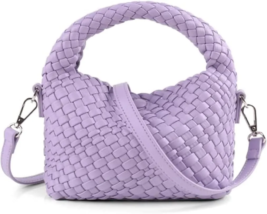 Woven Tote Bag for Women Soft Leather Tote Handbags Fashion Woven Shoulder Bag for Women DailyShopping