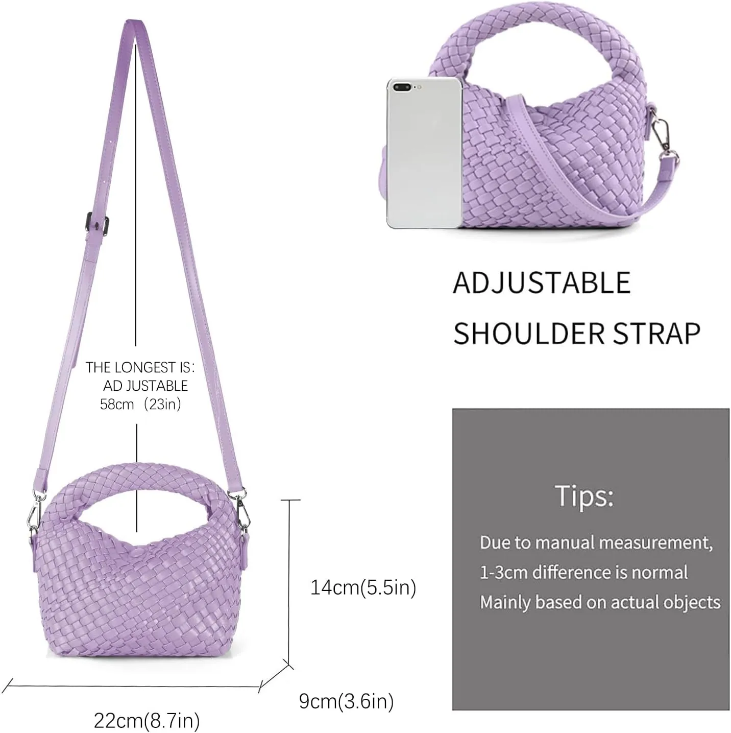 Woven Tote Bag for Women Soft Leather Tote Handbags Fashion Woven Shoulder Bag for Women DailyShopping