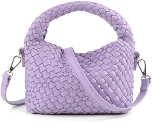 Woven Tote Bag for Women Soft Leather Tote Handbags Fashion Woven Shoulder Bag for Women DailyShopping