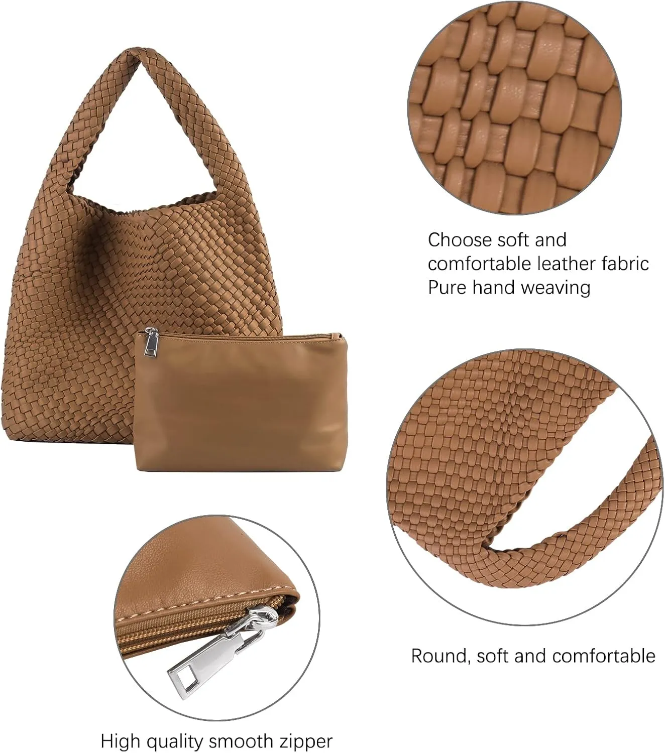 Woven Tote Bag Womens Purse Woven Bags for Women Large Summer BeachTote Bags Vegan Leather Shoulder Handbags Travel Totes