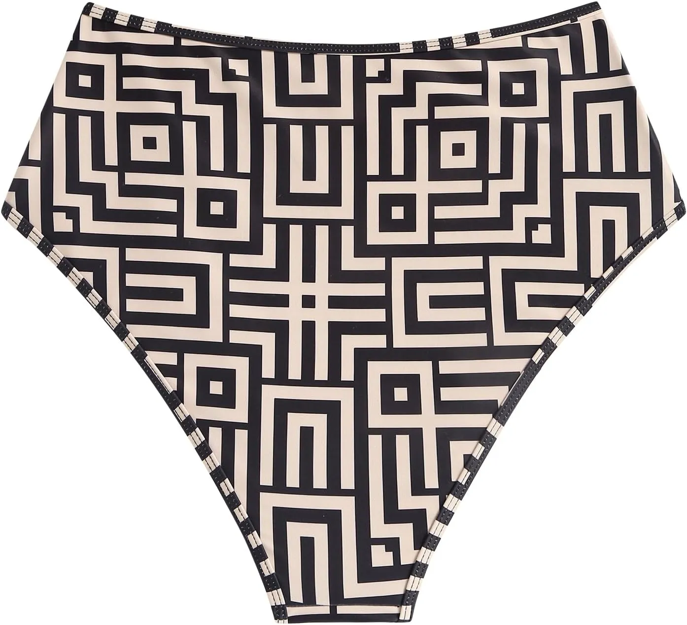ZAFUL Women High Waist Bikini Bottom Side Mesh Spliced Tankini Swimsuit Swim Briefs Bathing Suit Bottom