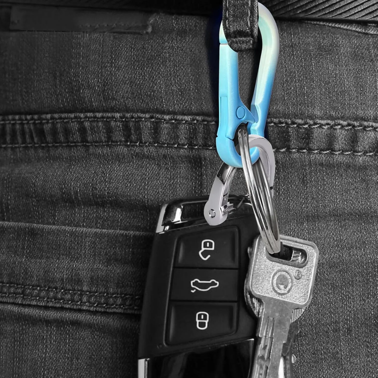Zinc Alloy Key Chain 3 Packs Keychain Keyring Organizer Key Ring Holder Clip for Men and Women