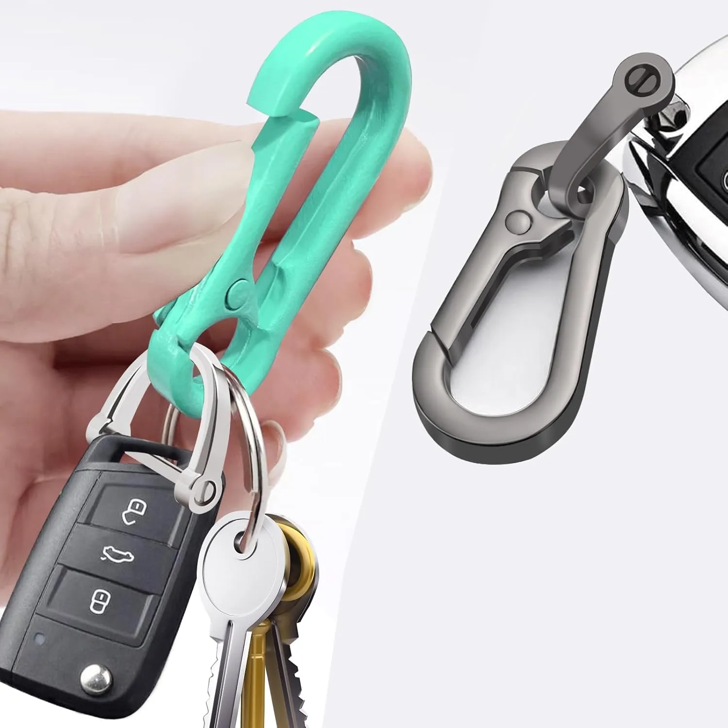 Zinc Alloy Key Chain 3 Packs Keychain Keyring Organizer Key Ring Holder Clip for Men and Women