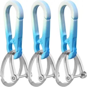 Zinc Alloy Key Chain 3 Packs Keychain Keyring Organizer Key Ring Holder Clip for Men and Women