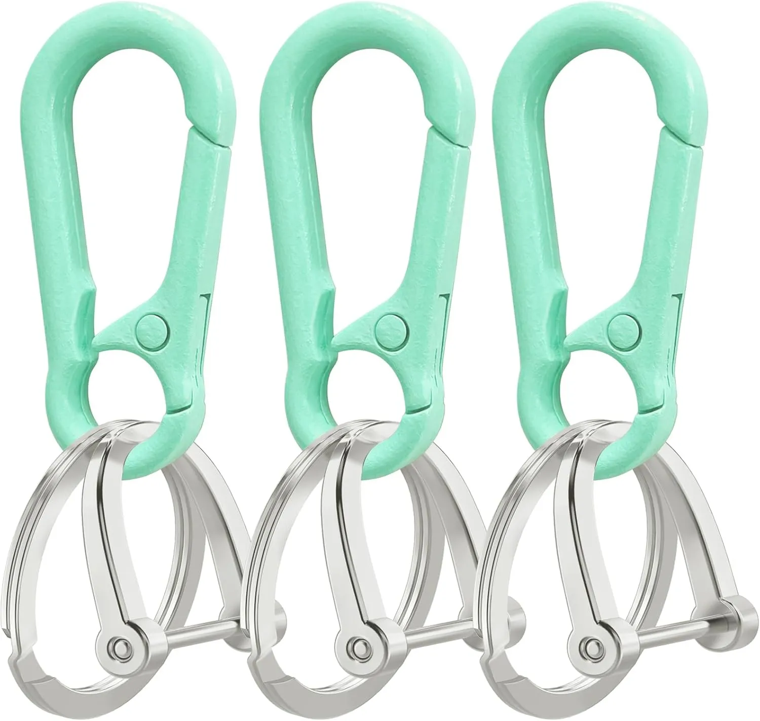 Zinc Alloy Key Chain 3 Packs Keychain Keyring Organizer Key Ring Holder Clip for Men and Women