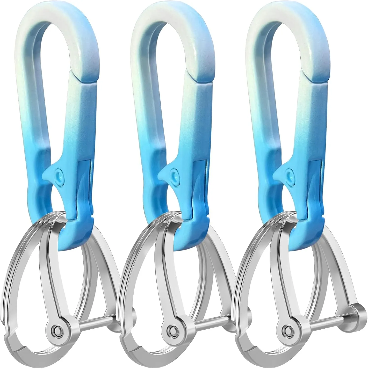 Zinc Alloy Key Chain 3 Packs Keychain Keyring Organizer Key Ring Holder Clip for Men and Women