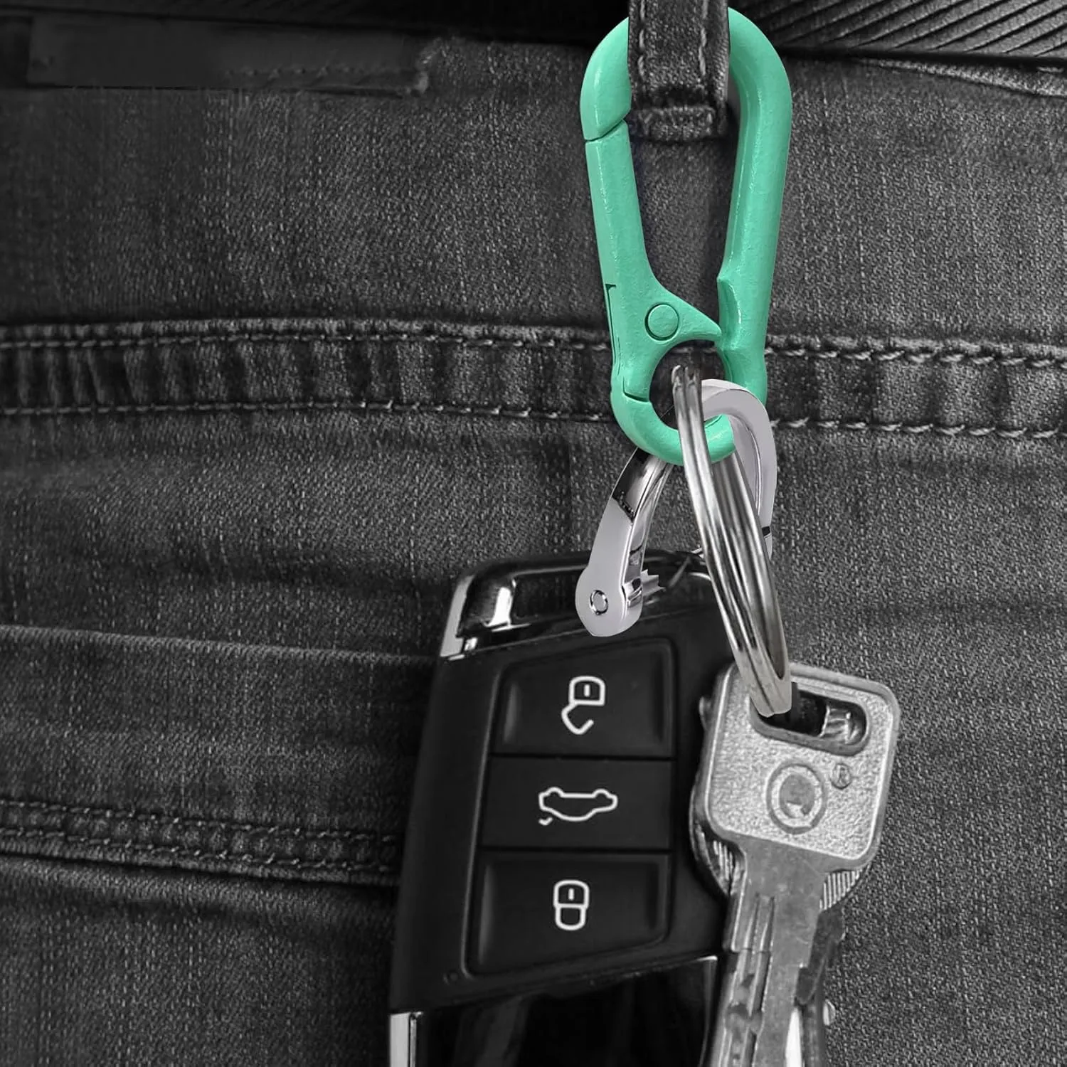 Zinc Alloy Key Chain 3 Packs Keychain Keyring Organizer Key Ring Holder Clip for Men and Women