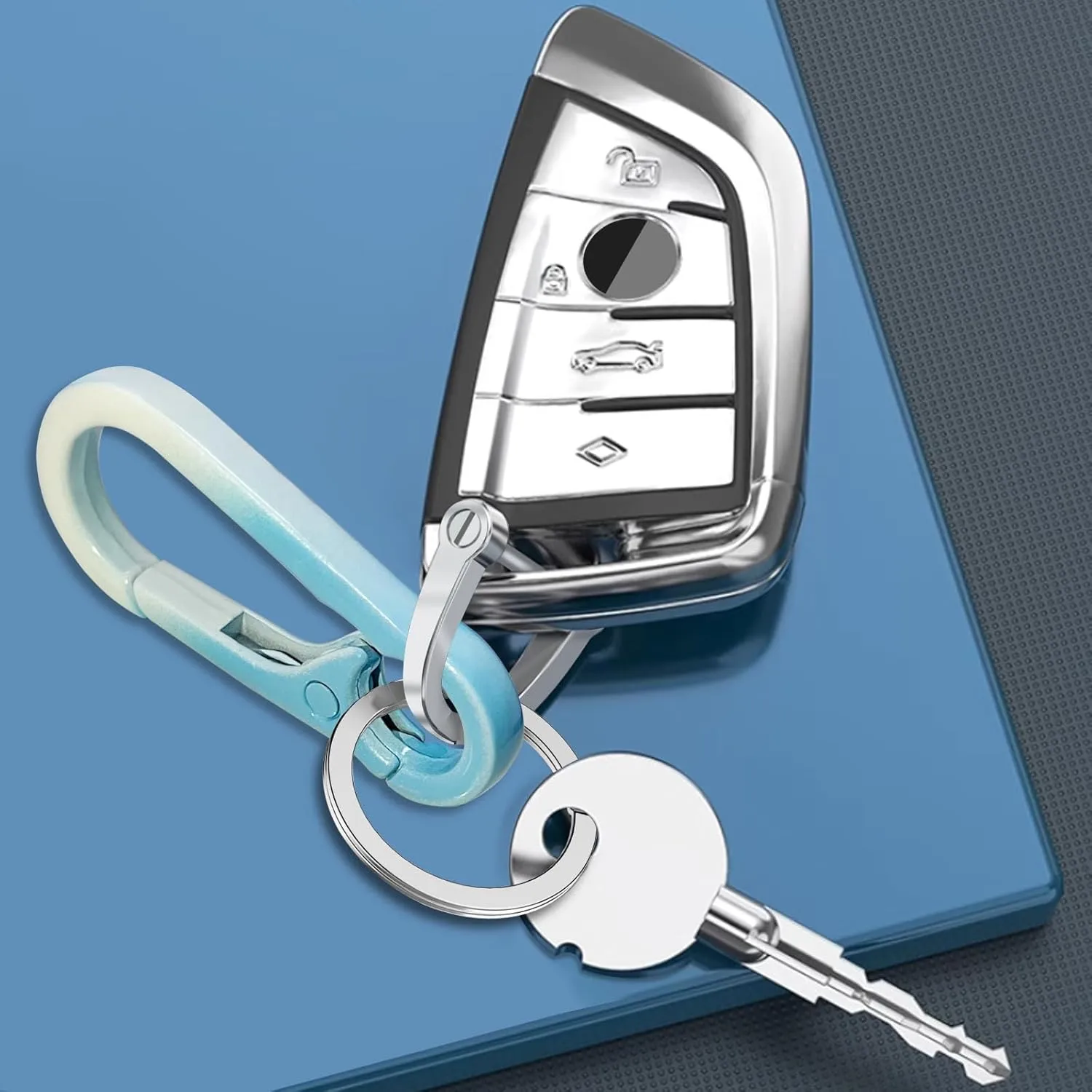 Zinc Alloy Key Chain 3 Packs Keychain Keyring Organizer Key Ring Holder Clip for Men and Women